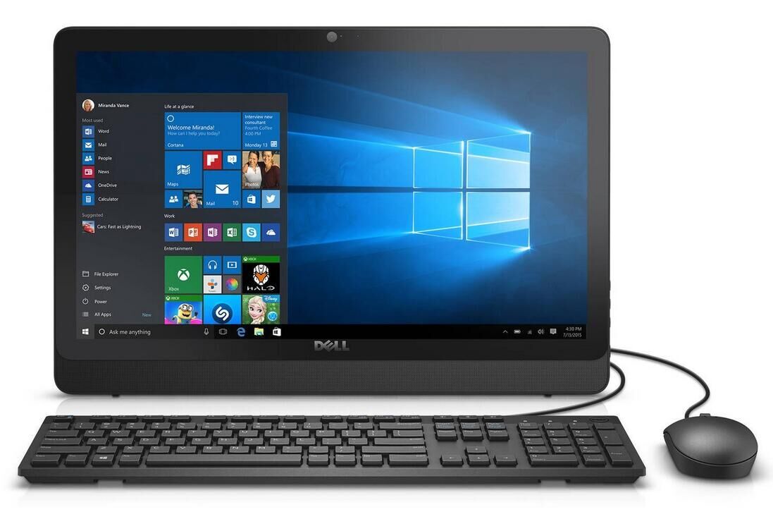 Dell Inspiron 20 3000 All-in-One 19.5" Touch-Screen 4GB/1TB - Click Image to Close